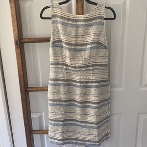 NWT Ann Taylor Blue & White Sheath Dress 6
